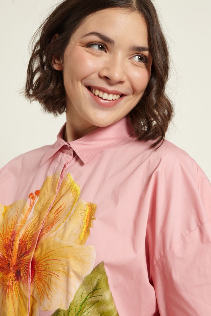 Camicia in popeline stampata Fashion Market