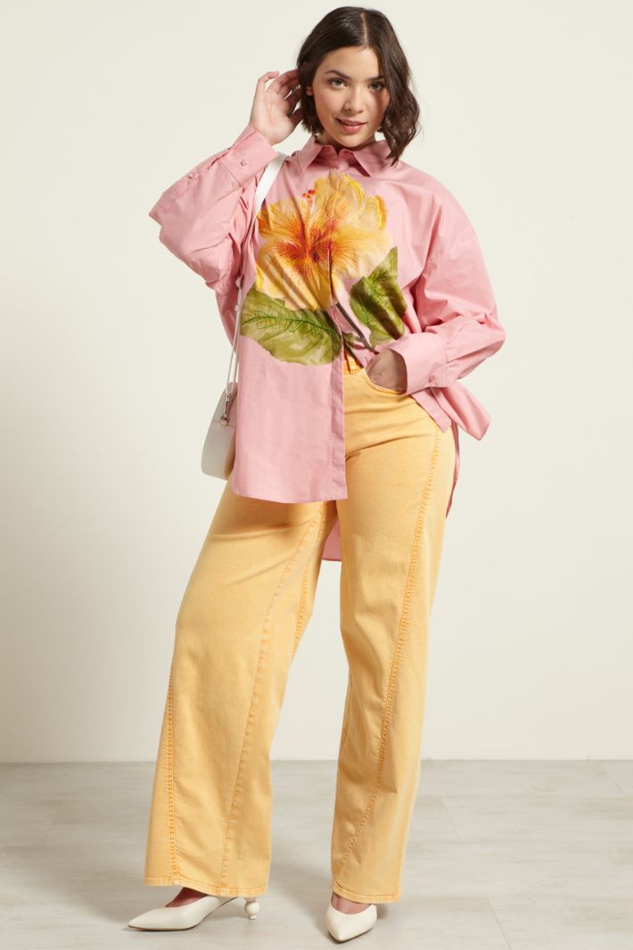 Camicia in popeline stampata Fashion Market