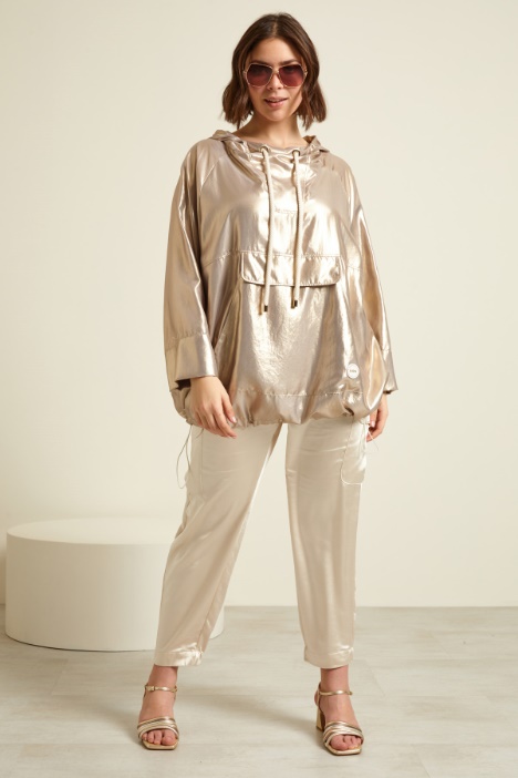 Blusa in twill laminato Fashion Market