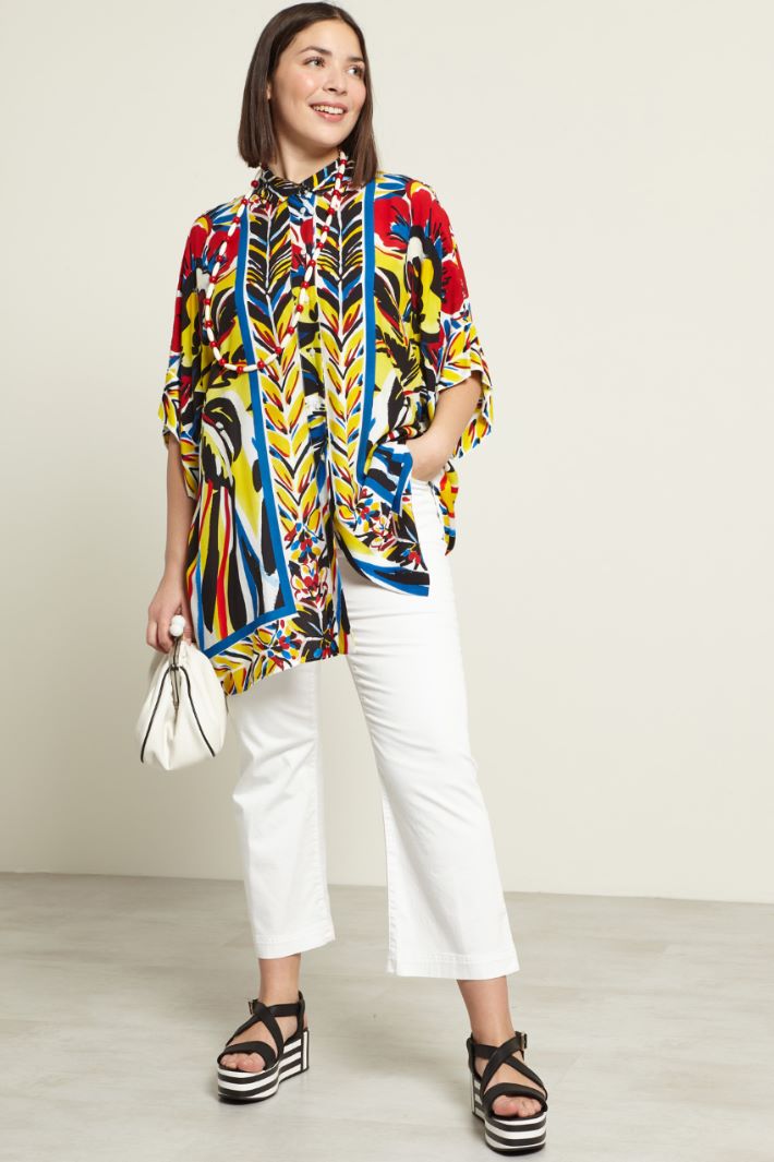 Casacca lunga stampata Fashion Market