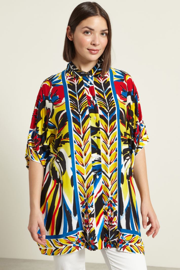 Casacca lunga stampata Fashion Market