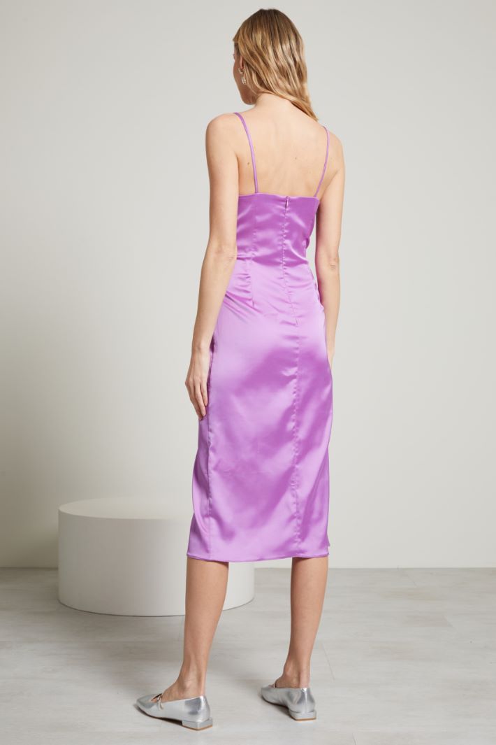 Abito in raso con spallini Fashion Market