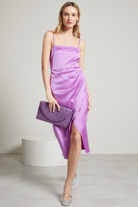 Abito in raso con spallini Fashion Market