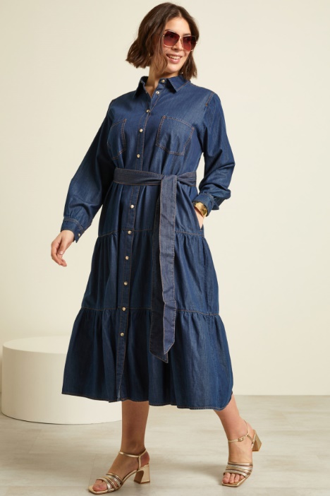 Abito lungo in denim Fashion Market