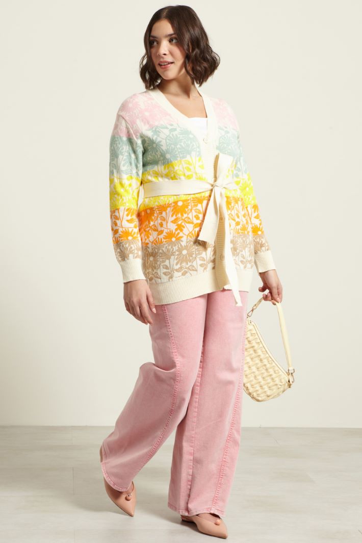 Cardigan in cotone jacquard Fashion Market