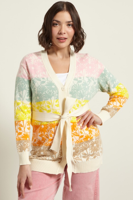 Cardigan in cotone jacquard Fashion Market