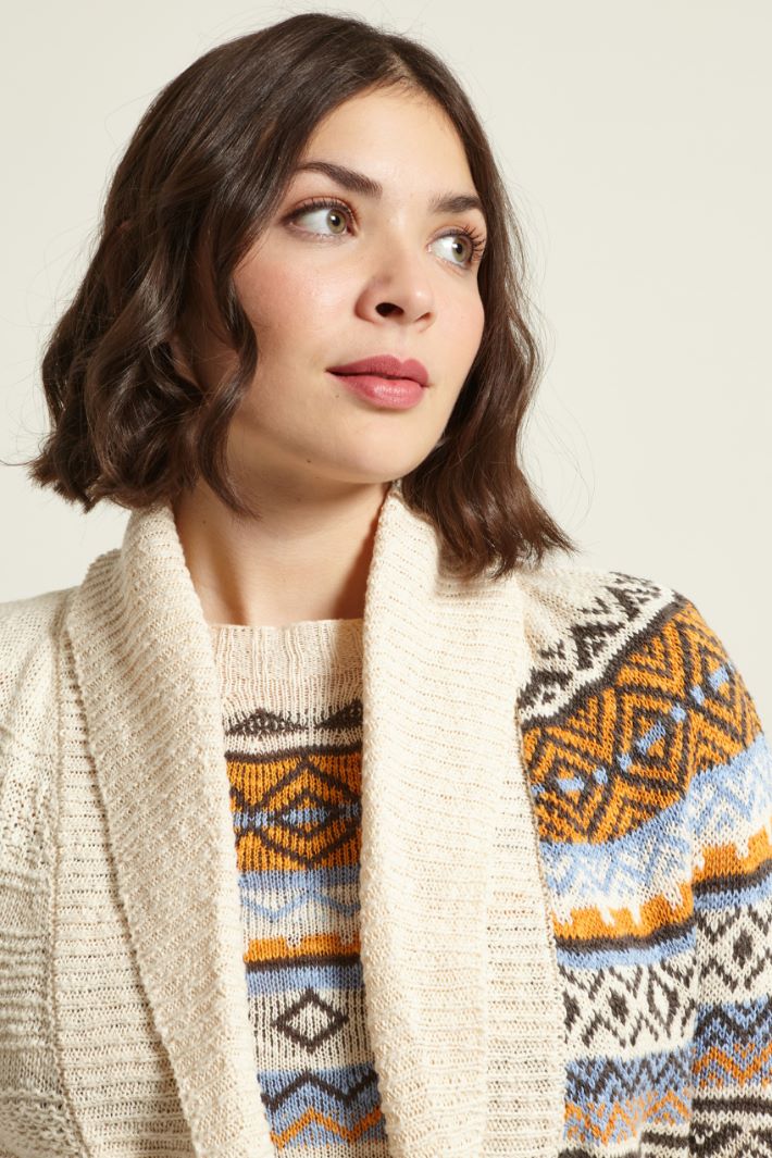 Cardigan lungo con cintura Fashion Market