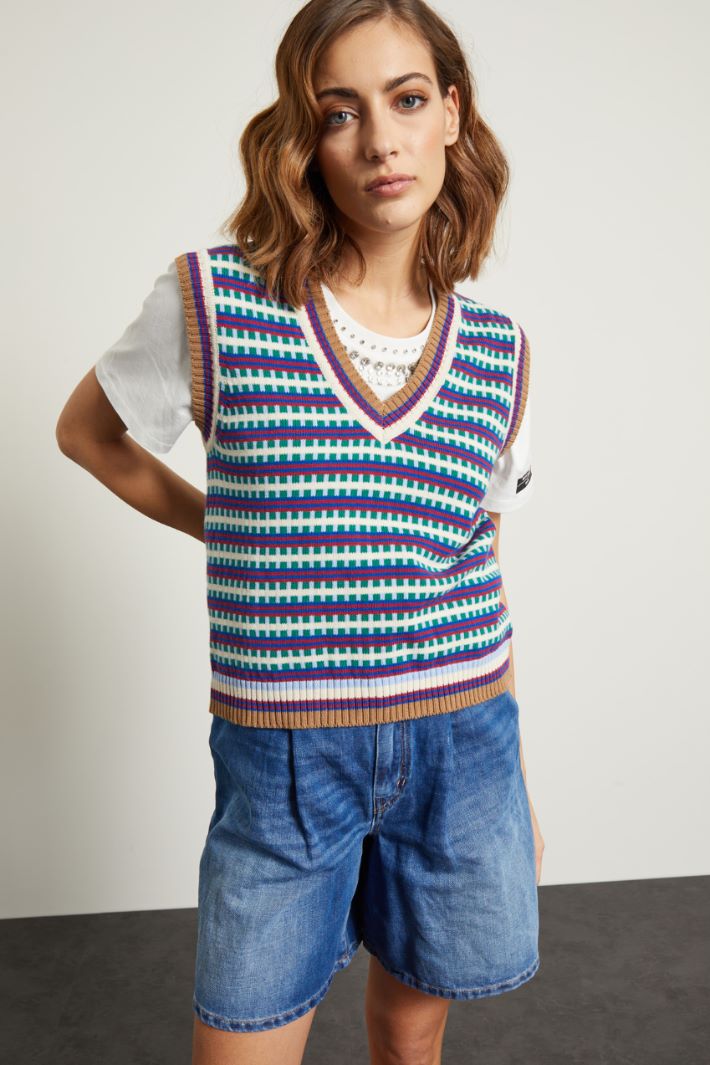 Gilet in cotone jacquard Fashion Market Gilet in cotone jacquard Fashion Market