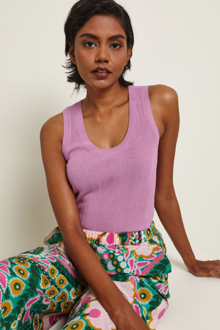 Canotta a coste Fashion Market Canotta a coste Fashion Market