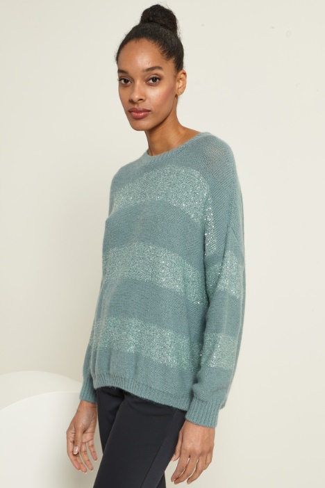 Maglia con micro paillettes Fashion Market