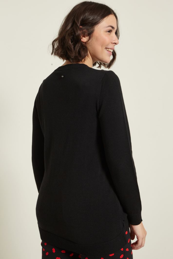 Maglia jacquard con spacchetti Fashion Market