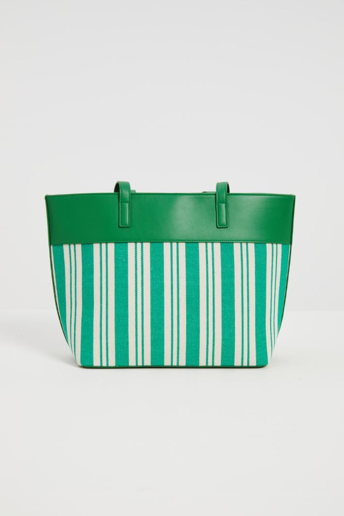 Shopper in tela e pelle Fashion Market Shopper in tela e pelle Fashion Market