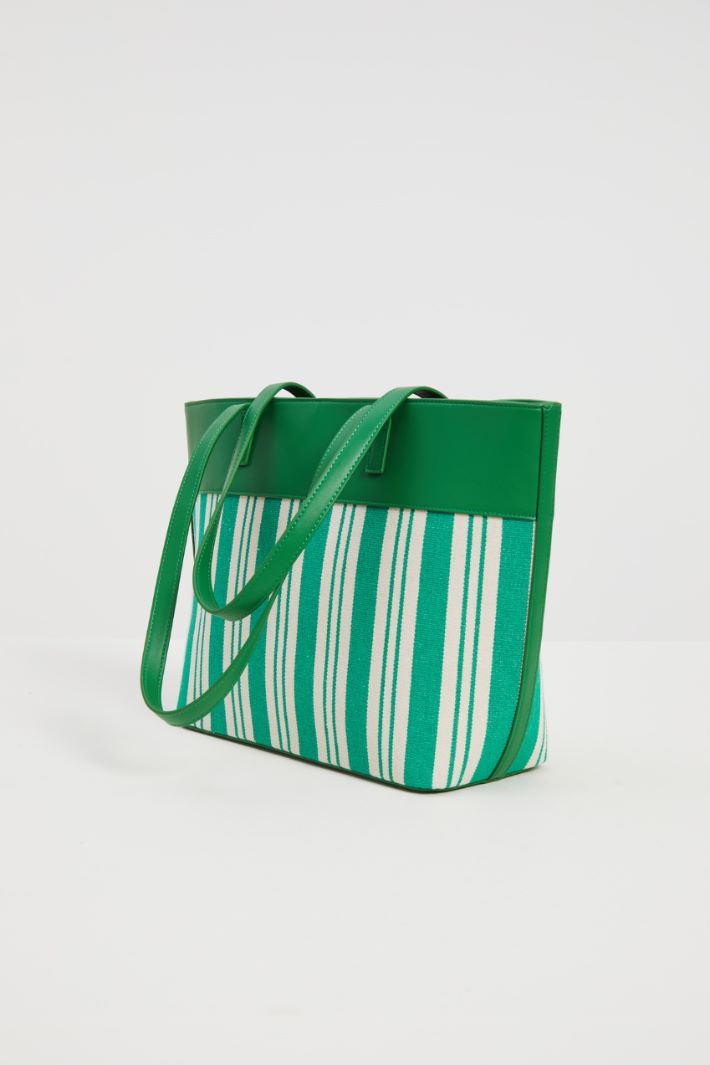 Shopper in tela e pelle Fashion Market Shopper in tela e pelle Fashion Market