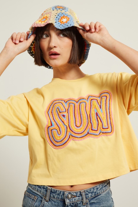 Cuffia lavorata all'uncinetto Fashion Market