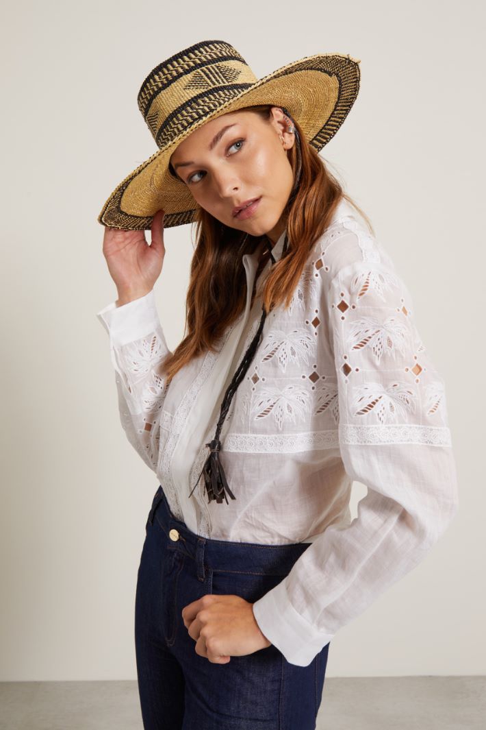 Cappello ampio in paglia Fashion Market