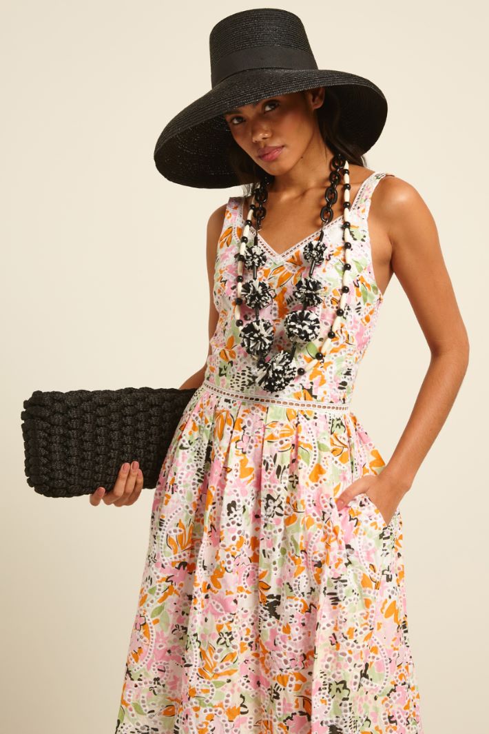 Collana con pon pon in rafia Fashion Market