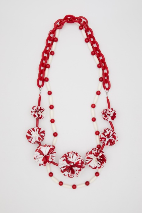 Collana con pon pon in rafia Fashion Market
