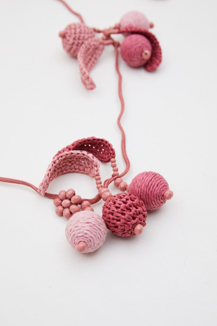 Collana lunga in rafia Fashion Market