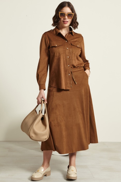 Gonna lunga in suede Fashion Market