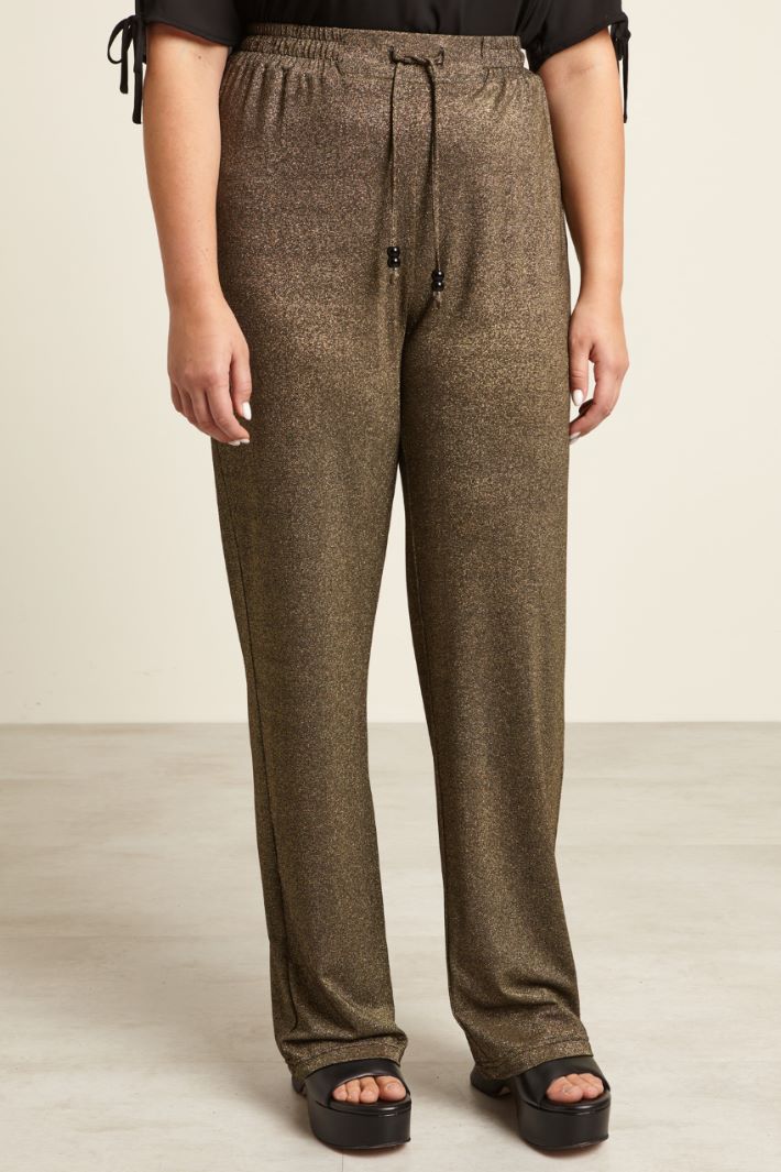 Pantaloni in jersey lamè Fashion Market