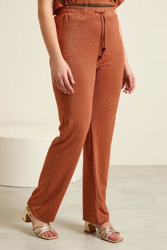 Pantaloni in jersey lamè Fashion Market