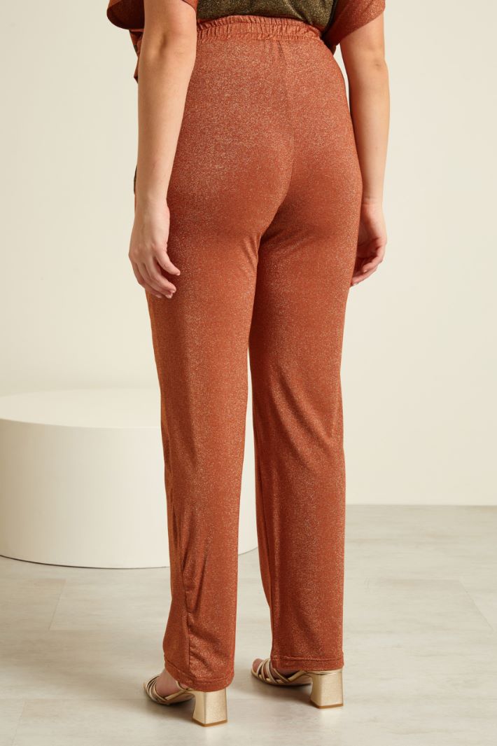 Pantaloni in jersey lamè Fashion Market