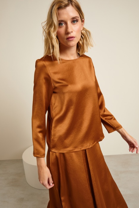 T-shirt in raso e jersey Fashion Market