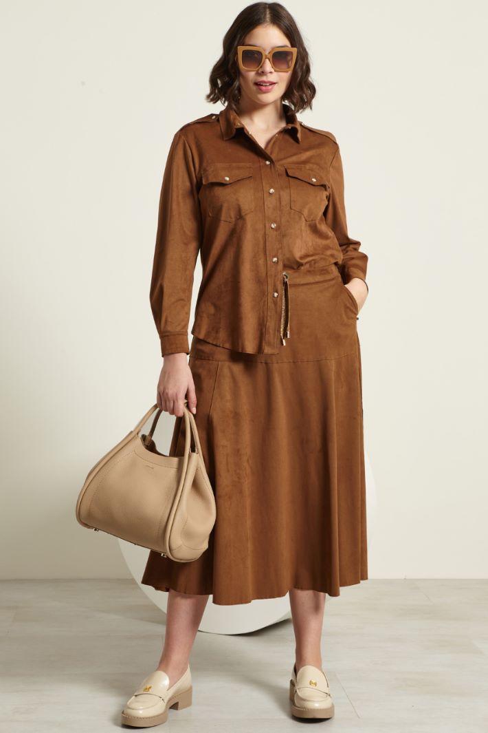Camicia sahariana in suede Fashion Market Camicia sahariana in suede Fashion Market