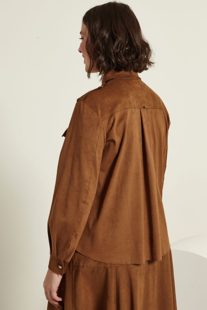 Camicia sahariana in suede Fashion Market Camicia sahariana in suede Fashion Market