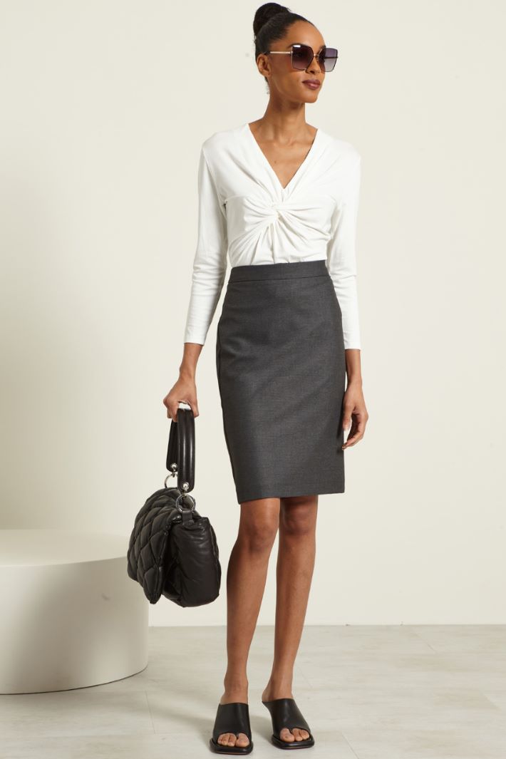 T-shirt con incrocio Fashion Market T-shirt con incrocio Fashion Market