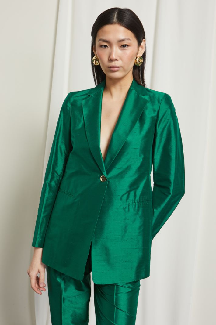 Blazer in shantung di seta Fashion Market