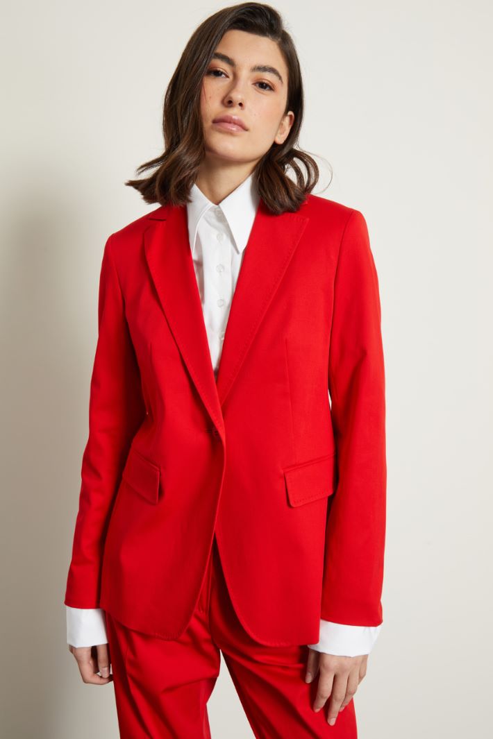 Blazer sfiancato in gabardina Fashion Market