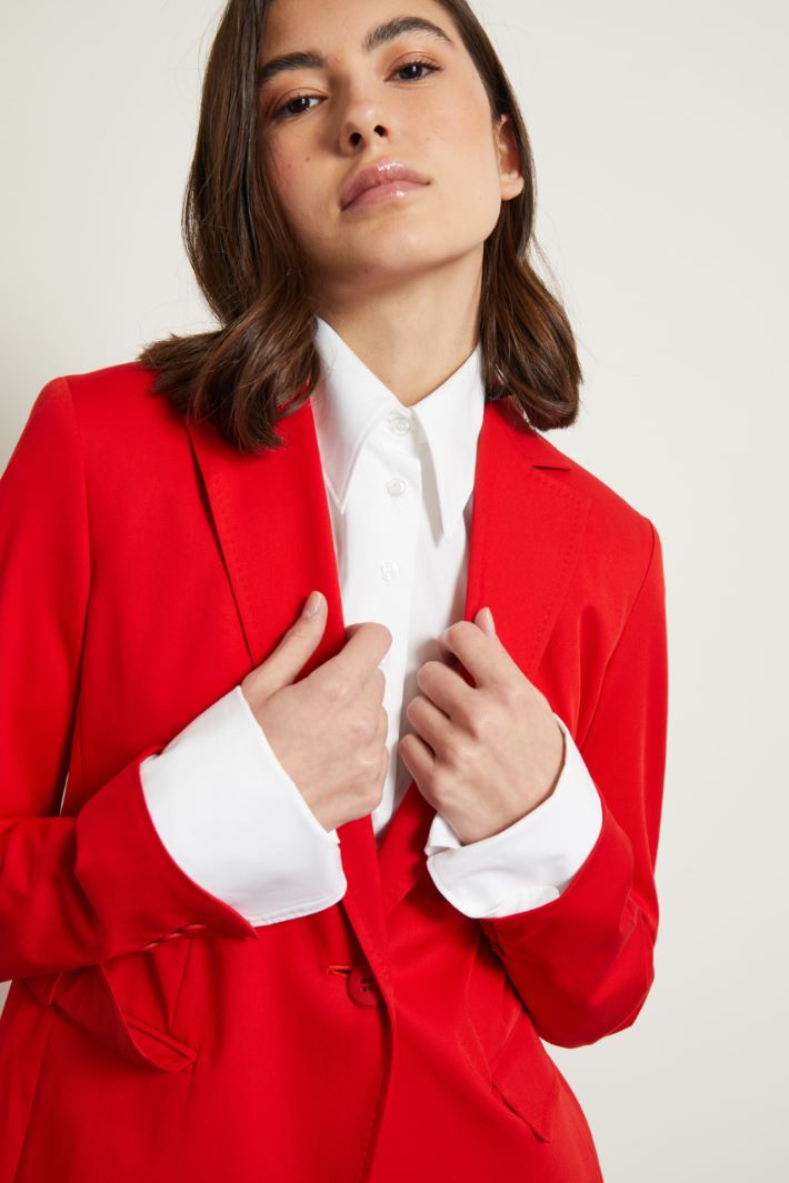 Blazer sfiancato in gabardina Fashion Market