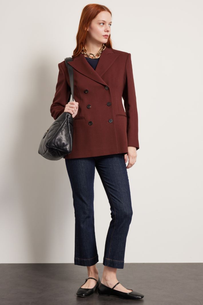 Blazer sfiancato in crépe Fashion Market