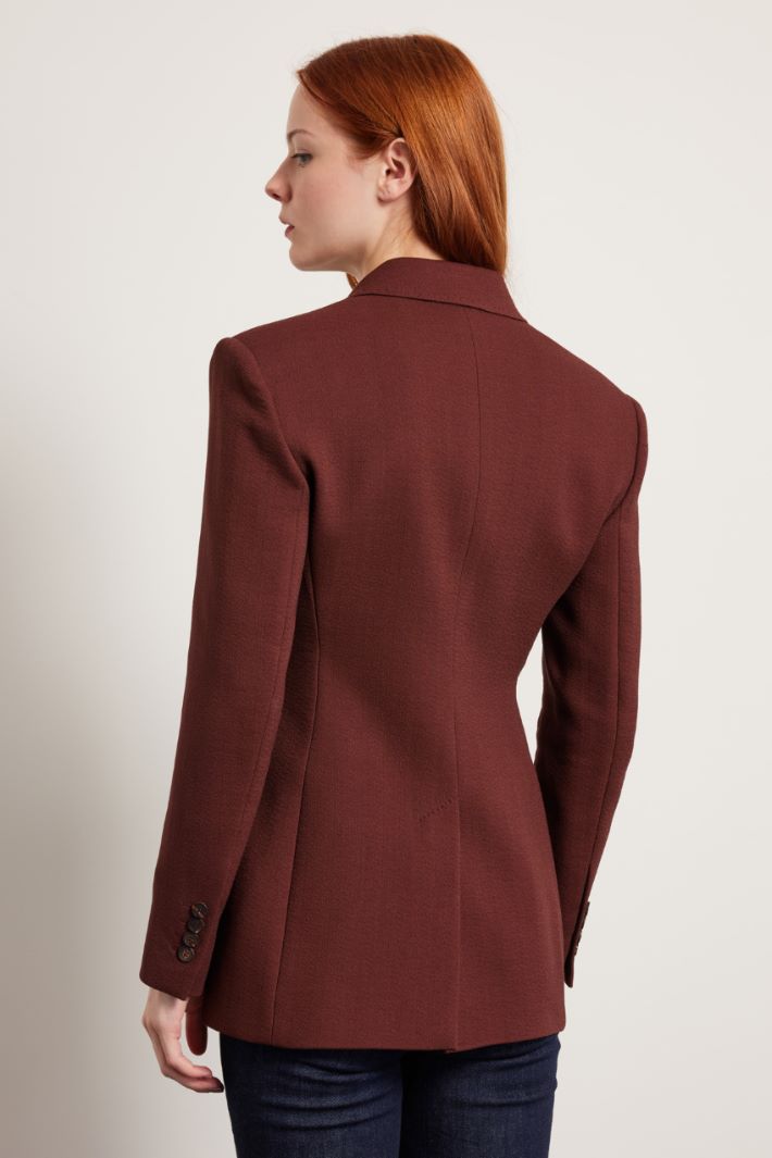 Blazer sfiancato in crépe Fashion Market