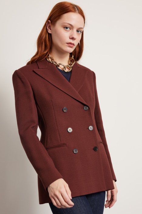 Blazer sfiancato in crépe Fashion Market