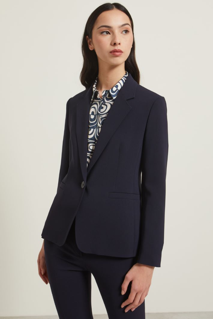 Blazer monopetto in cady Fashion Market