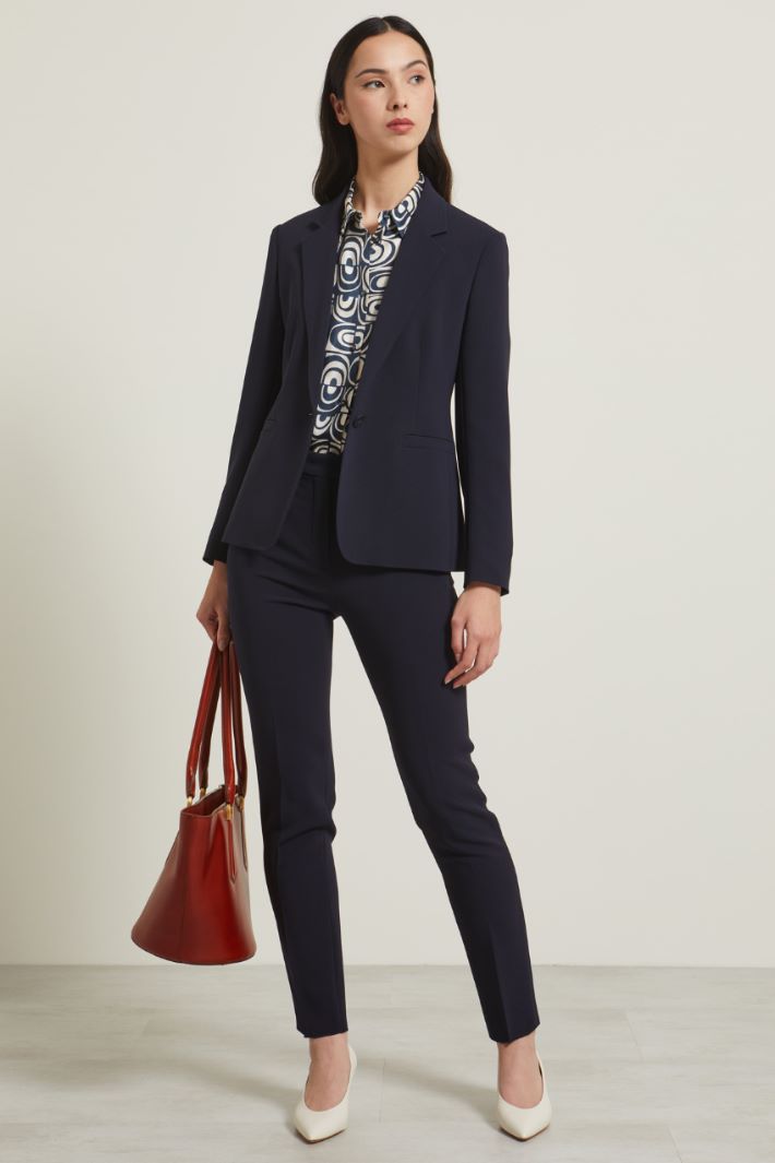 Blazer monopetto in cady Fashion Market