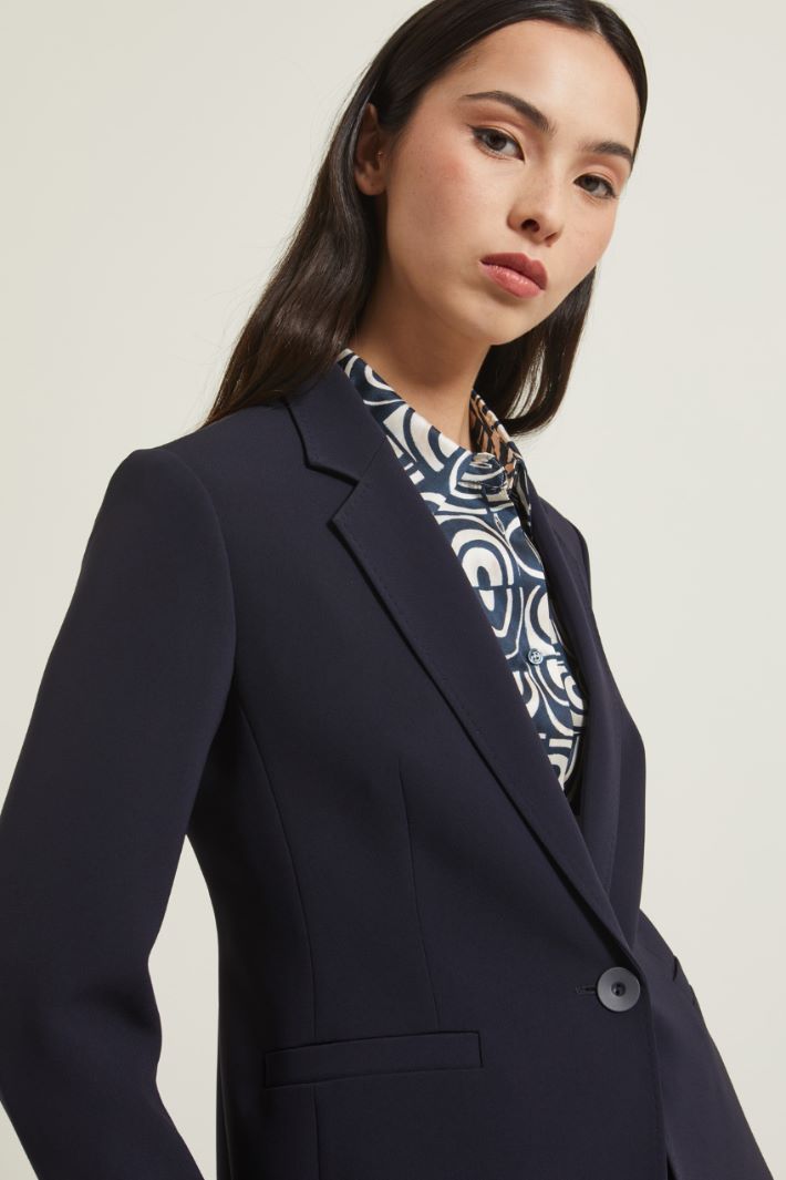 Blazer monopetto in cady Fashion Market