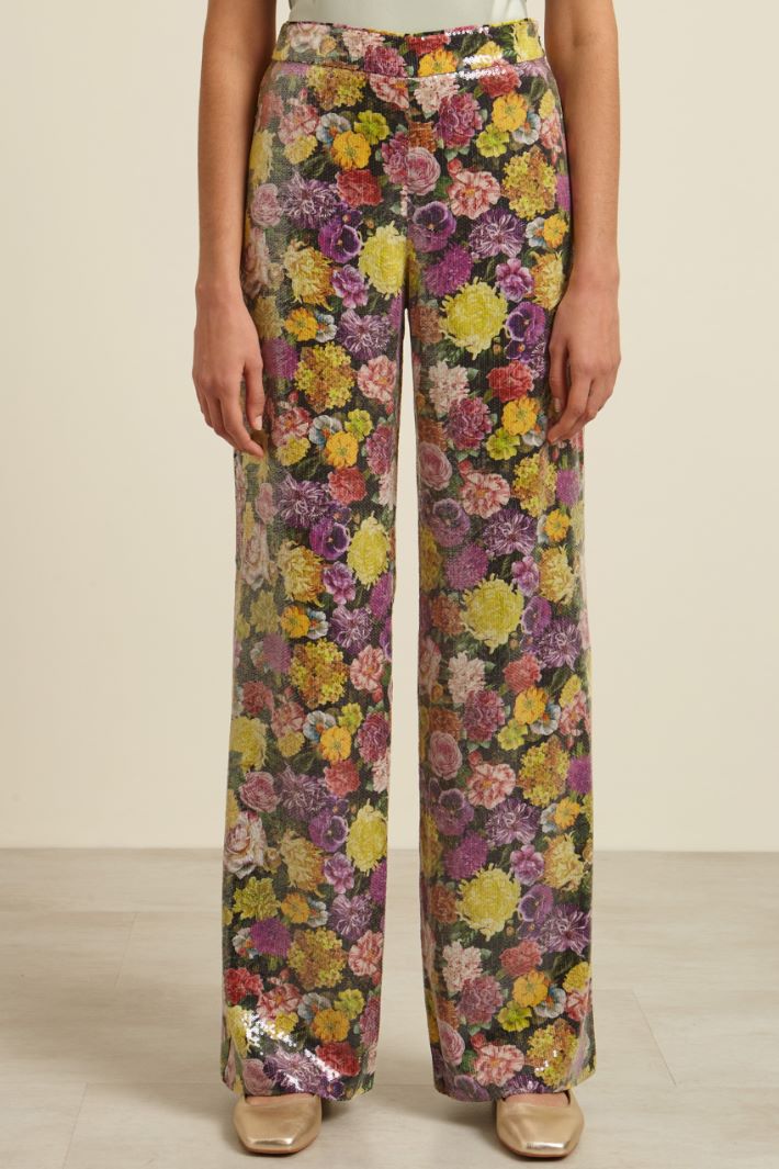 Pantalone con paillette Fashion Market