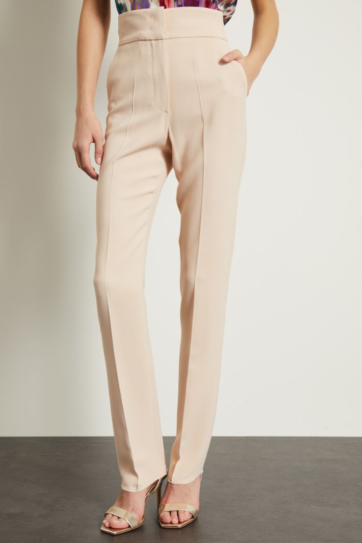 Pantaloni a sigaretta in cady Fashion Market