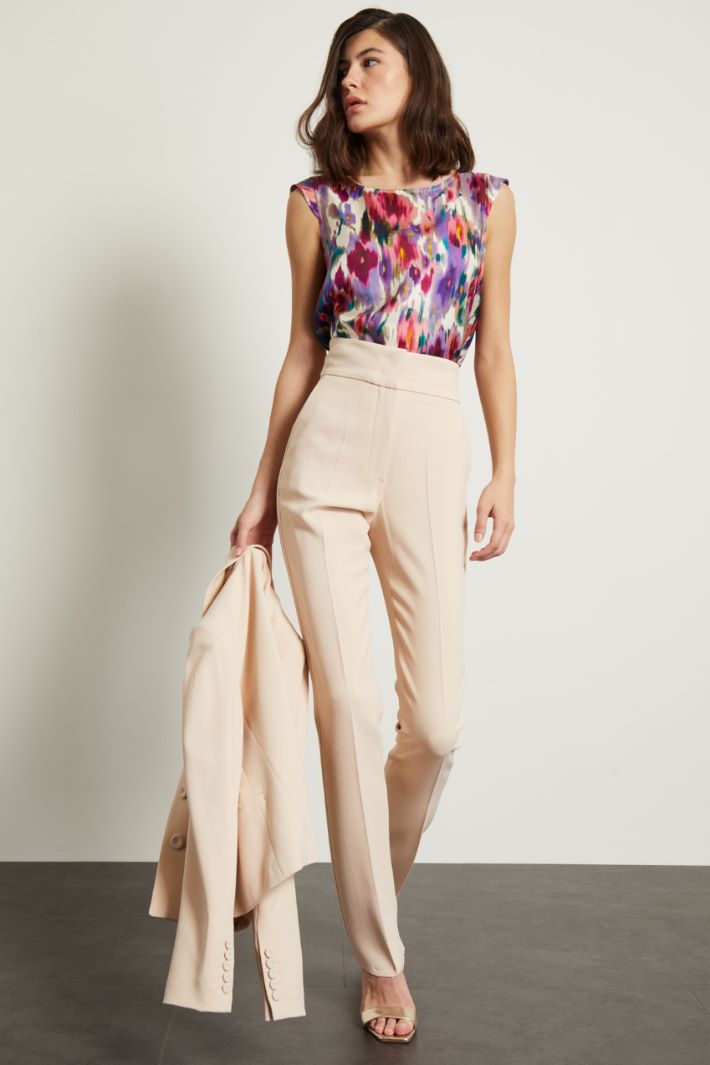 Pantaloni a sigaretta in cady Fashion Market