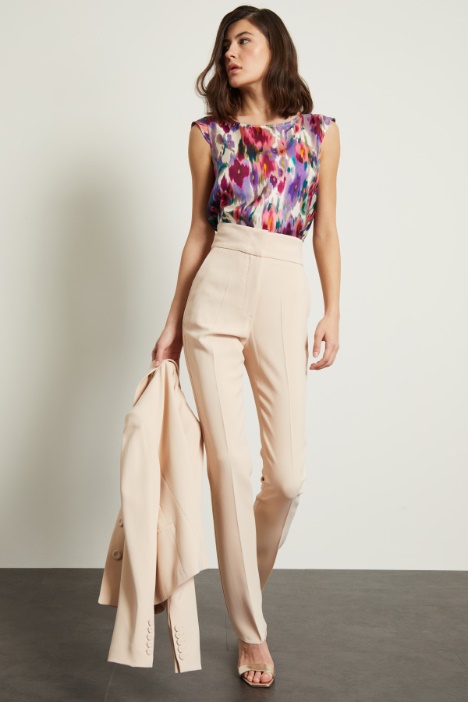 Pantaloni a sigaretta in cady Fashion Market