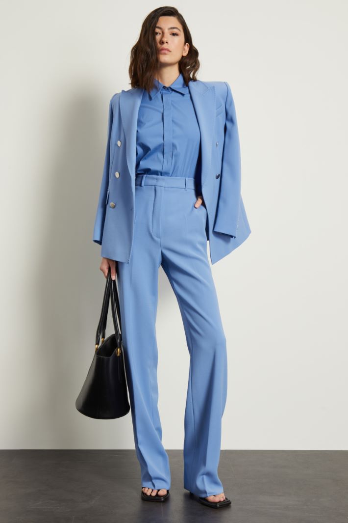 Pantaloni a palazzo in lana Fashion Market