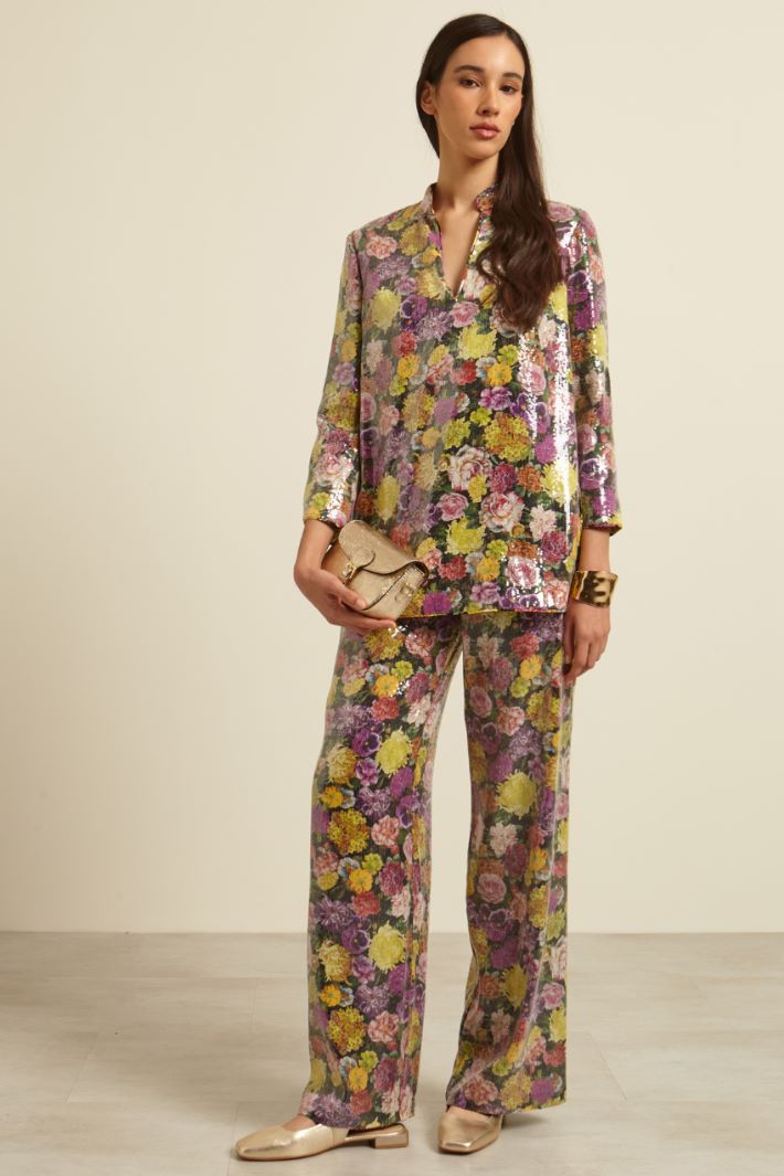 Tunica in raso con paillettes Fashion Market