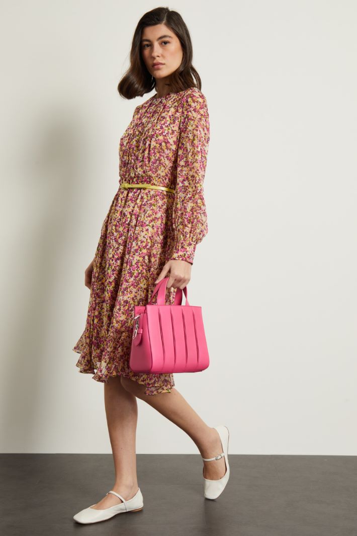 Abito in chiffon con cintura Fashion Market