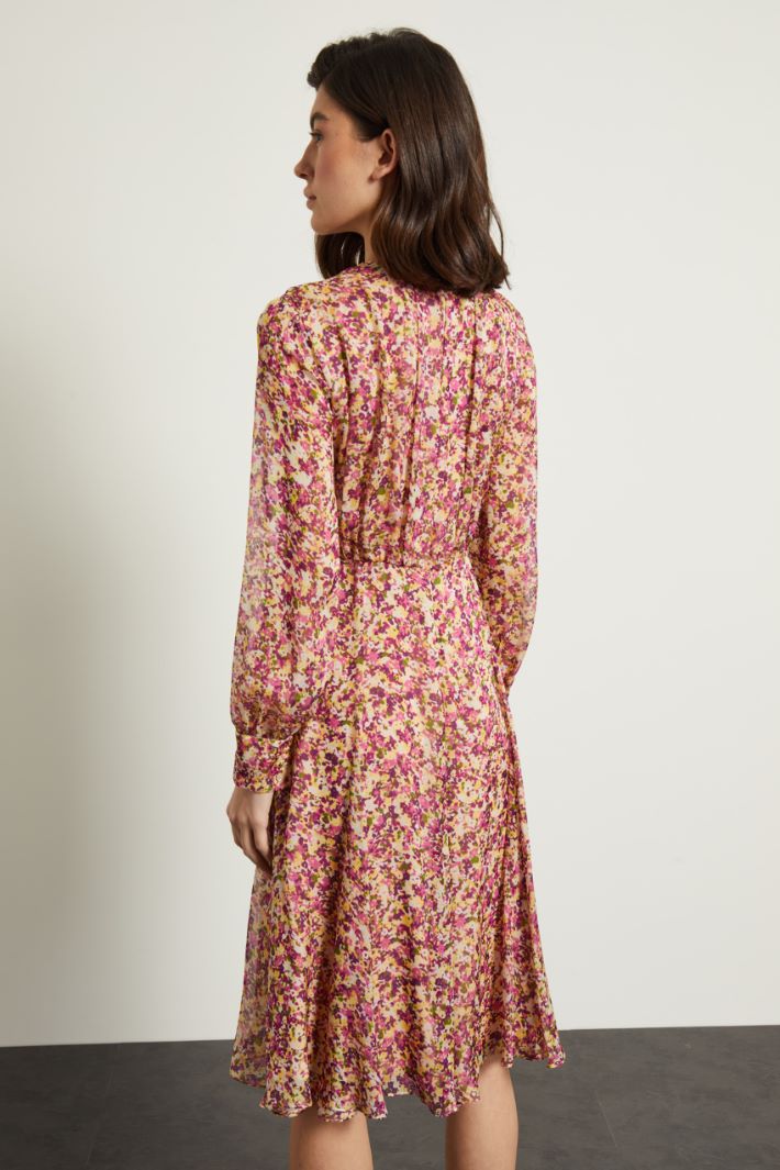 Abito in chiffon con cintura Fashion Market