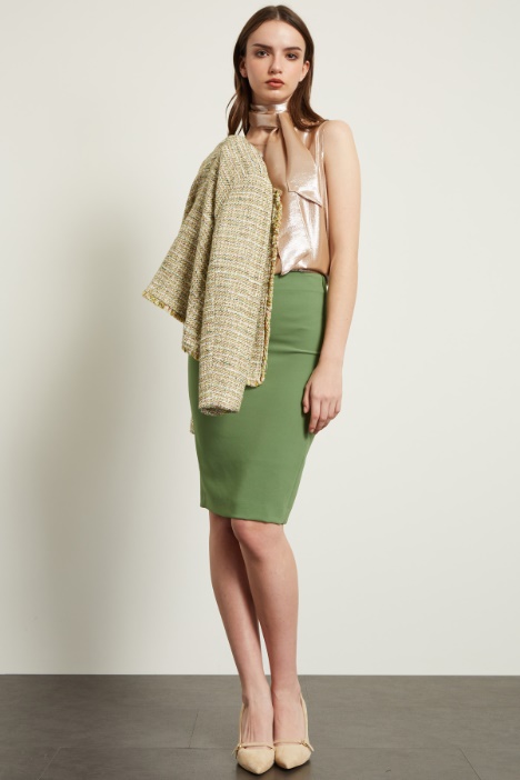 Top smanicato in lamè Fashion Market