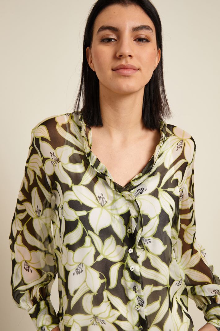 Blusa in chiffon di seta Fashion Market