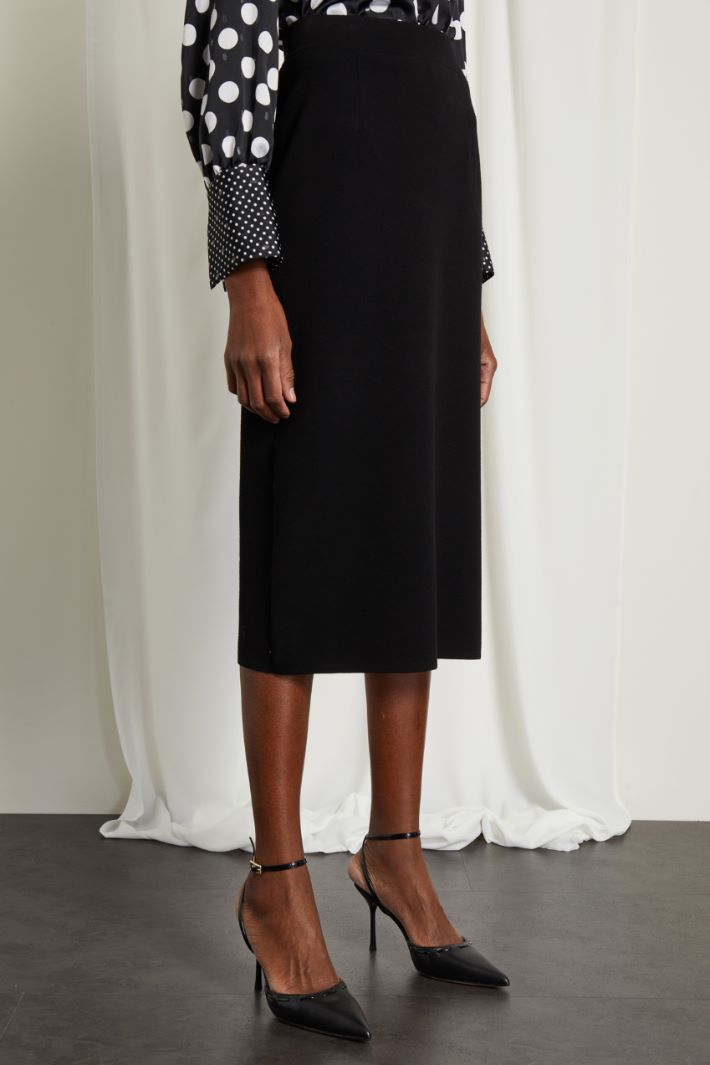 Gonna in maglia con spacco Fashion Market